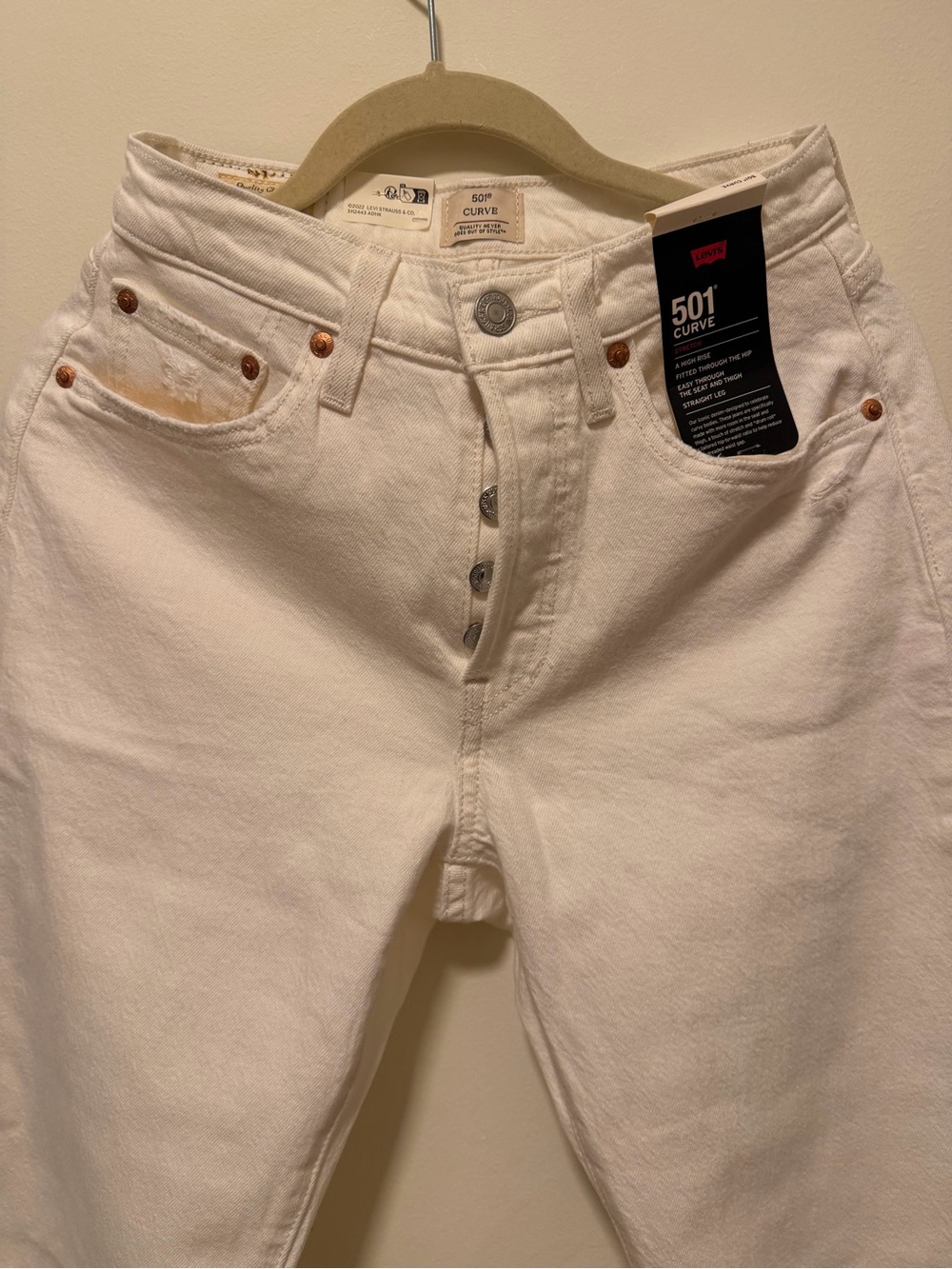 Levi's White Straight Men's Jeans